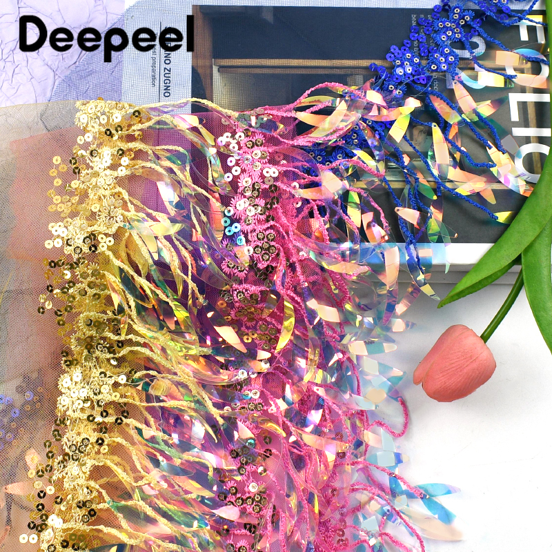 2/5/10Yards 15cm Sequins Bead  - Beaded Trim Fringe บทวิจารณ์และราคา