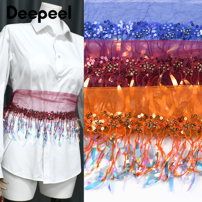 2/5/10Yards 15cm Sequins Bead  - Beaded Trim Fringe บทวิจารณ์และราคา