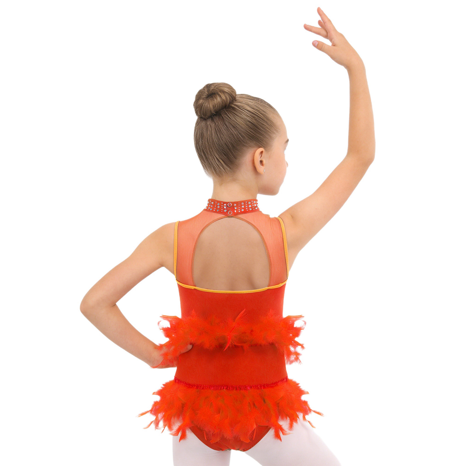 Kids Girls Latin Ballet Dance  - Rhinestone Banding Trim บทวิจารณ์และราคา