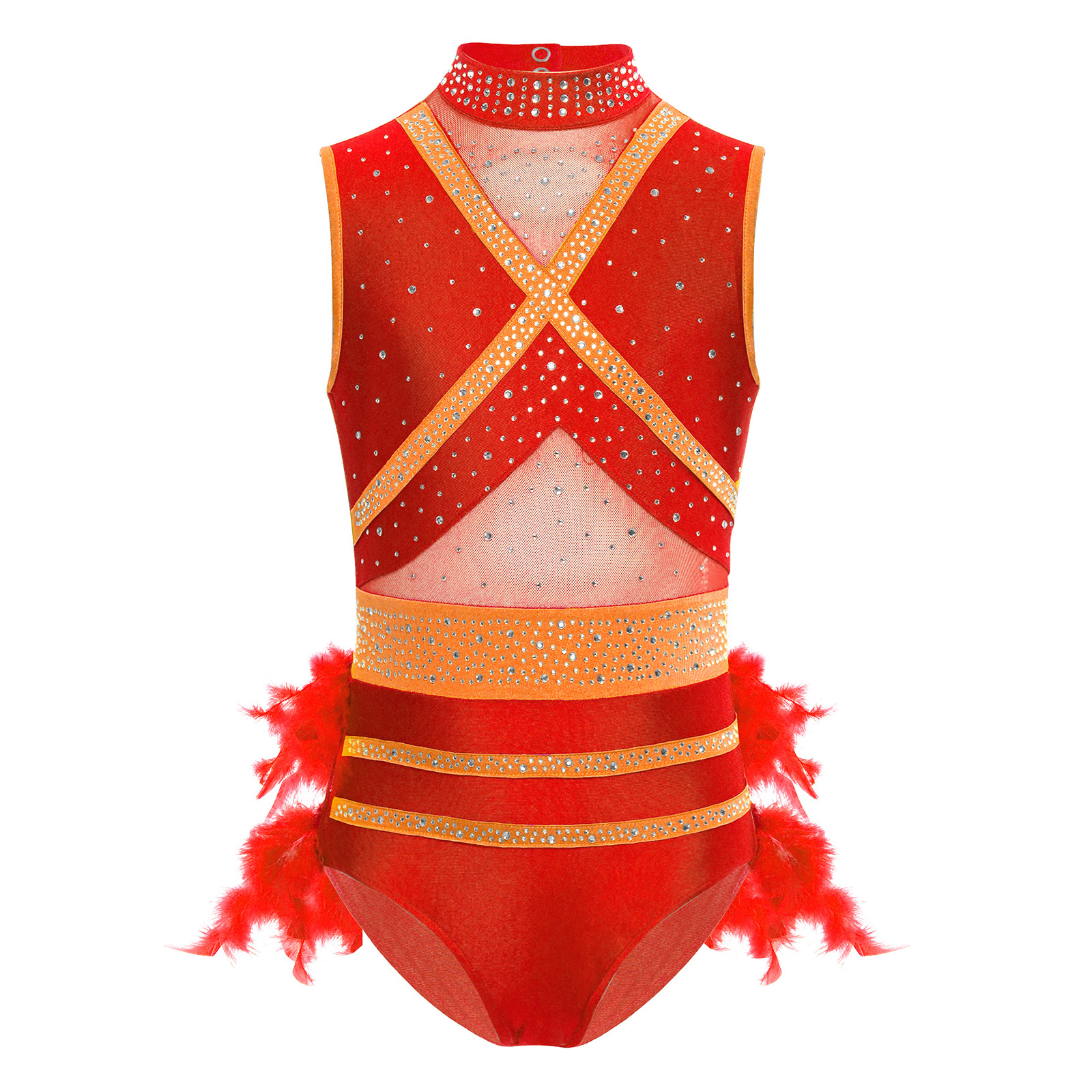 Kids Girls Latin Ballet Dance  - Rhinestone Banding Trim บทวิจารณ์และราคา