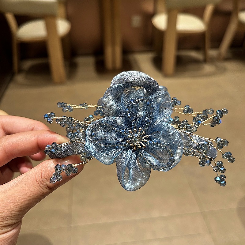 Elegant Korean Hair Accessorie - Crystal Mesh Fabric บทวิจารณ์และราคา