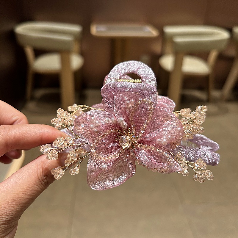 Elegant Korean Hair Accessorie - Crystal Mesh Fabric บทวิจารณ์และราคา