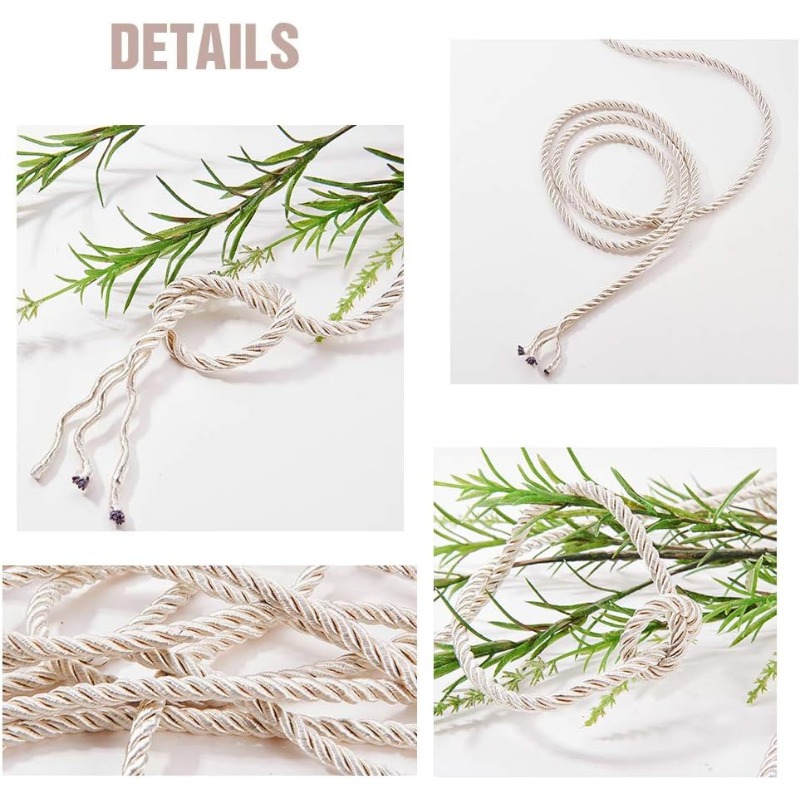 About 50 Feet Craft Nylon Rope - Cord Trim Twisted บทวิจารณ์และราคา
